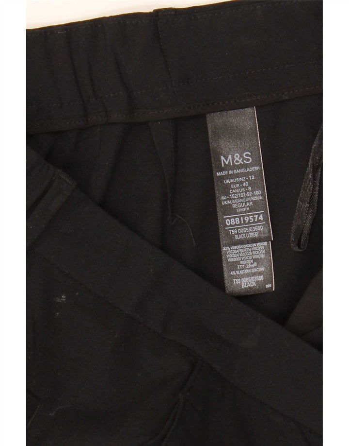 Pantaloni chino slim da donna Marks & Spencer UK 12 medi W31 L26 neri