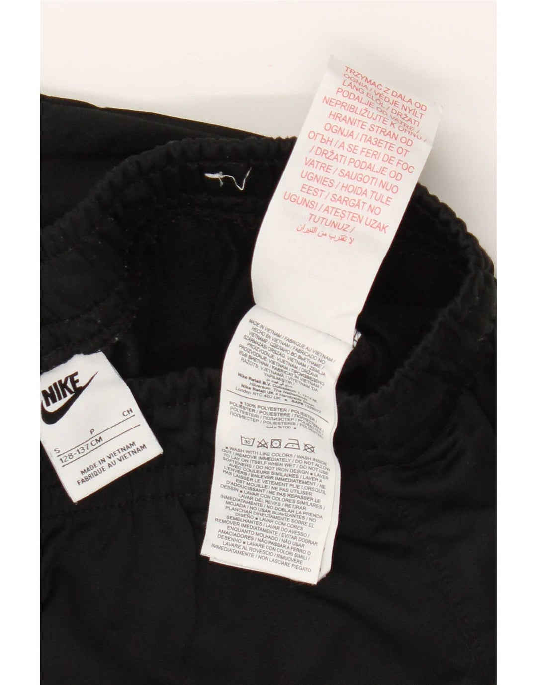 Pantaloni della tuta da ragazza Nike Joggers 8-9 anni piccoli poliestere nero