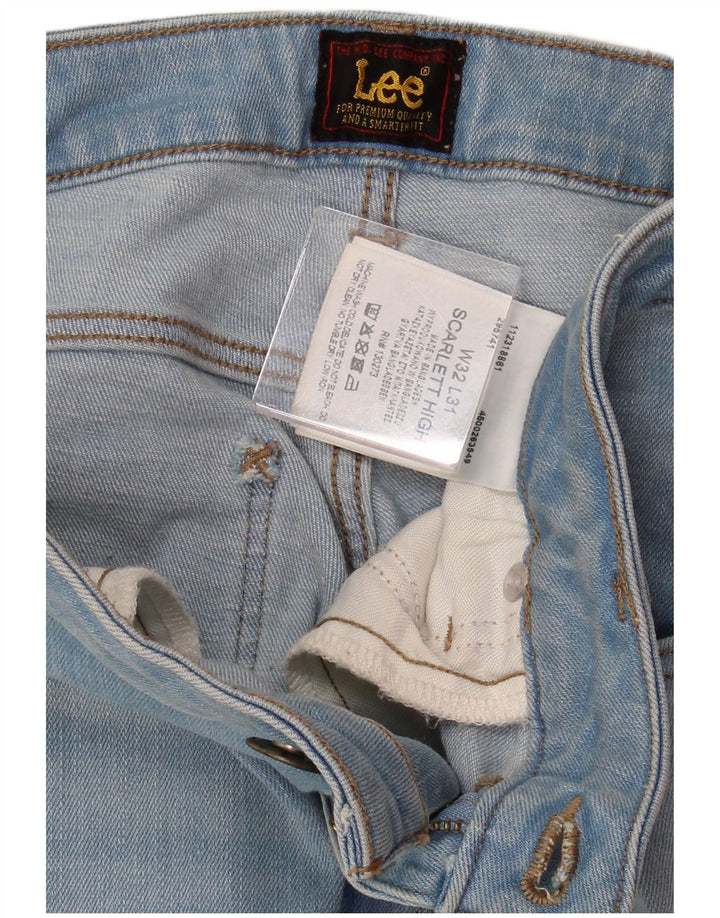 Jeans skinny alti Scarlett da donna LEE W32 L28 cotone blu