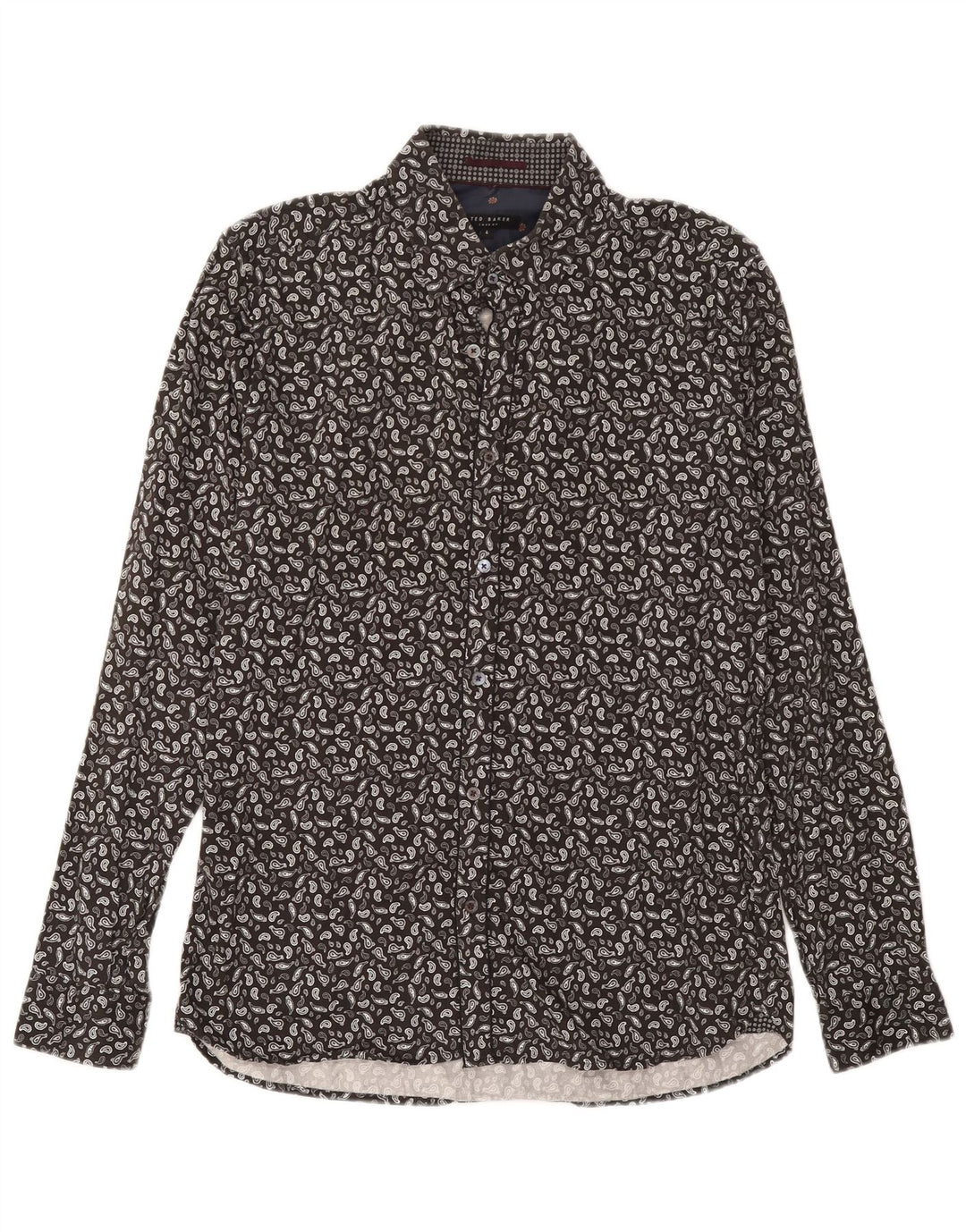 Ted Baker Camicia da uomo Taglia 4 Grande Cotone Paisley grigio