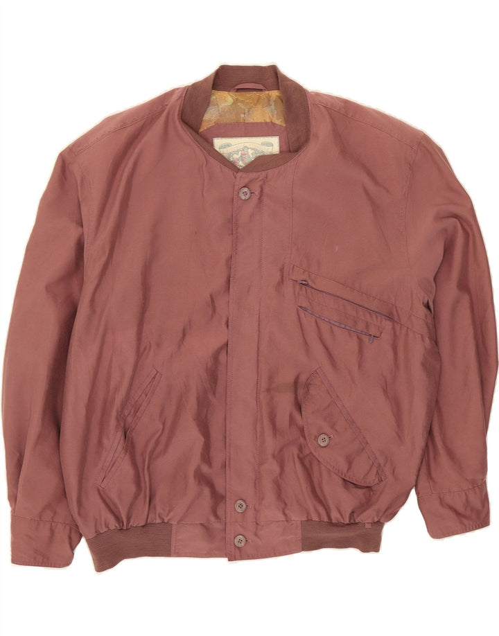 BUSH Mens Bomber Jacket UK 44 2XL Red Vintage Bush and Second-Hand Bush from Messina Hembry 
