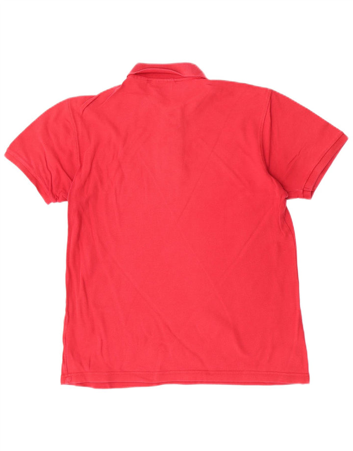 Polo da uomo Fila in cotone rosso medio