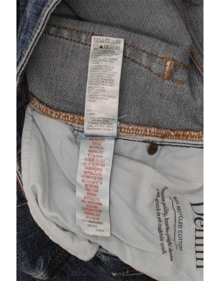 Jeans dritti da uomo Marks & Spencer SW38 L31 cotone blu