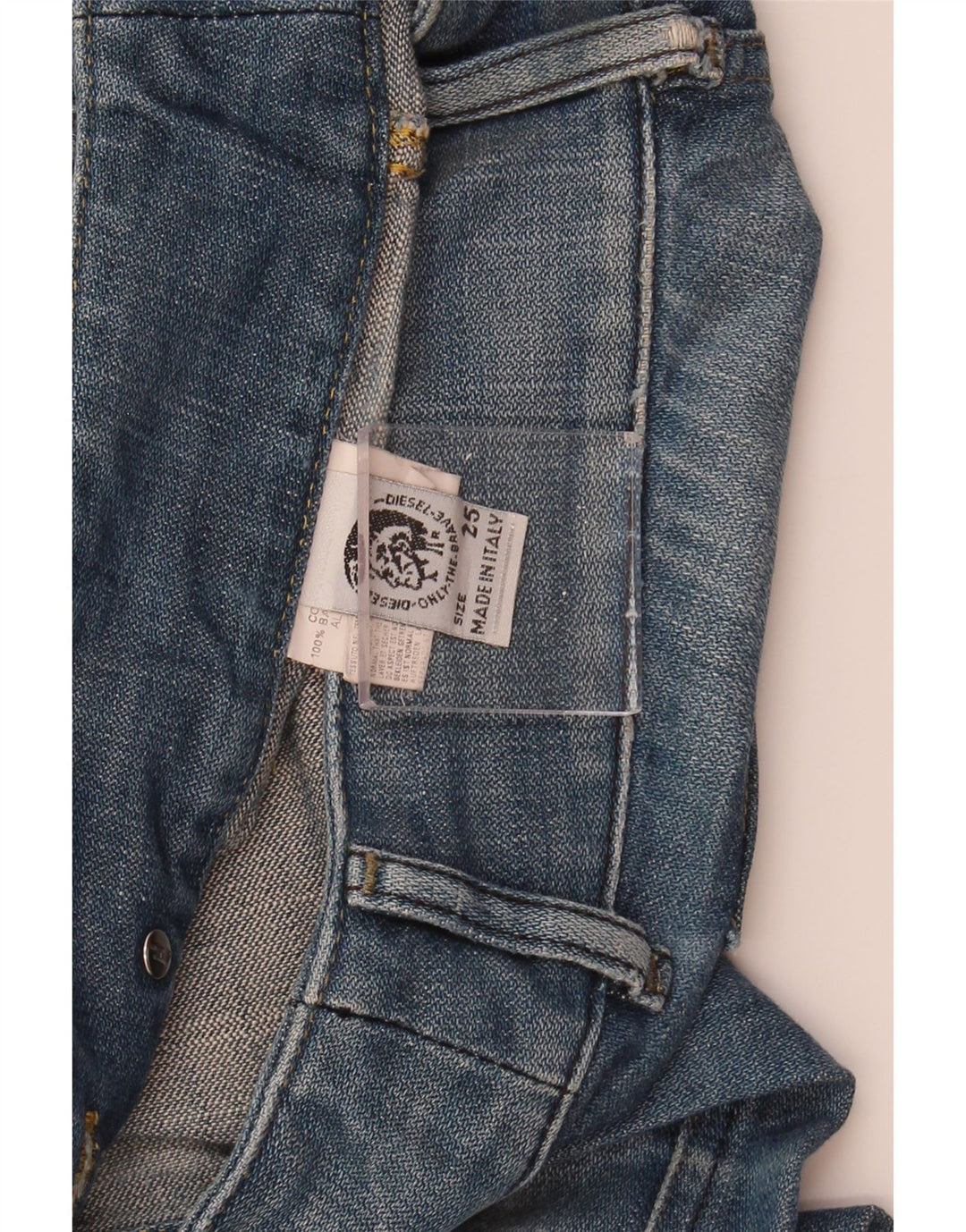 Jeans dritti da donna DIESEL W25 L30 cotone blu