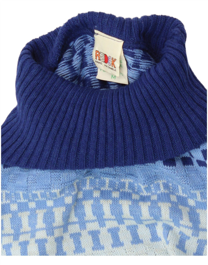 Canotta da donna Redok con collo alto e canotta UK 12 Blu medio geometrico