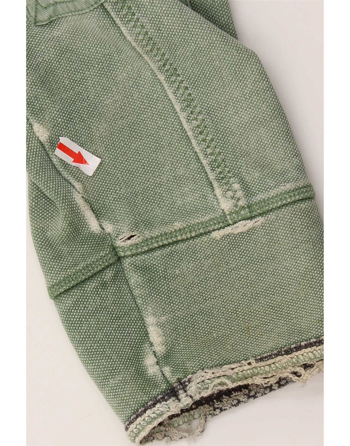 Felpa da uomo con collo con zip Fat Face Maglione in cotone verde medio