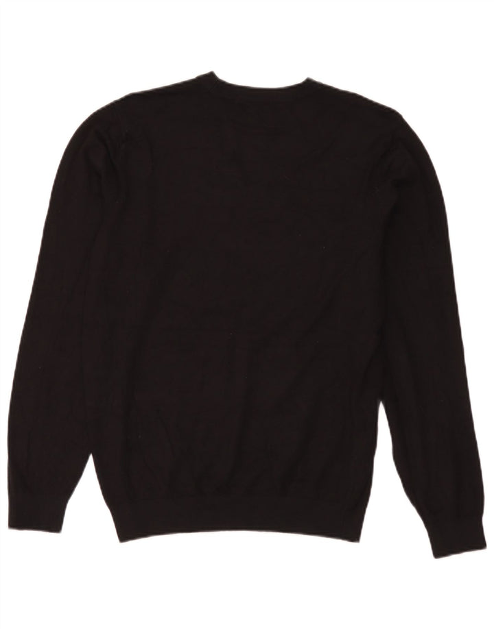 Maglione maglione girocollo da donna Zara UK 14 viscosa nera media