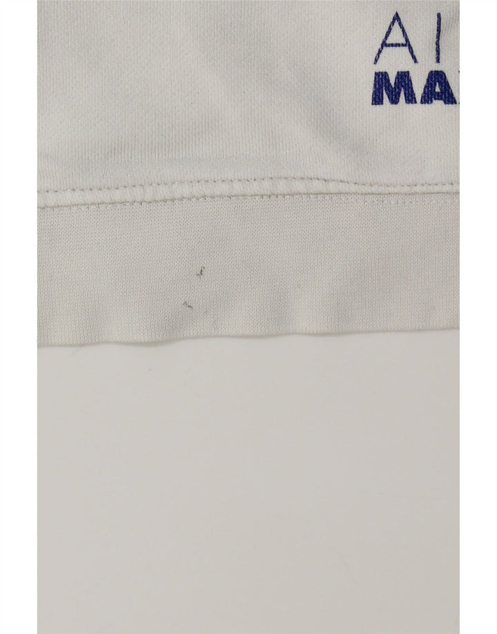 NIKE Felpa con cappuccio grafica da uomo grande in cotone bianco