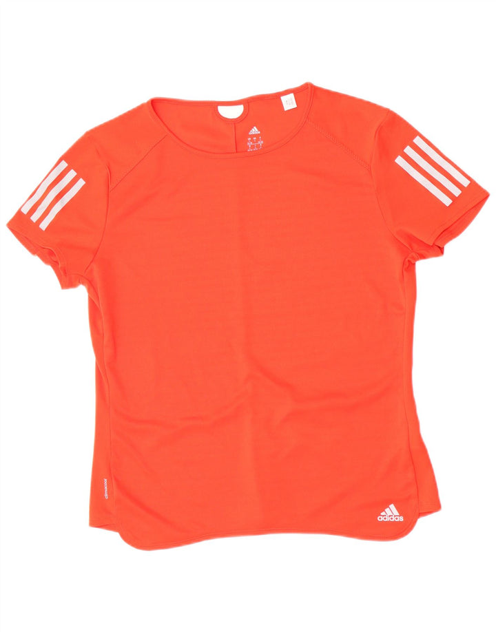 T-shirt Adidas Climacool da donna UK 16/18 Large Arancione Poliestere