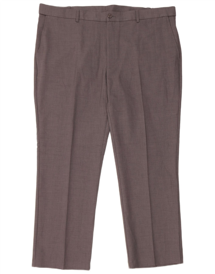Pantaloni chino dritti da uomo Farah W42 L29 poliestere grigio