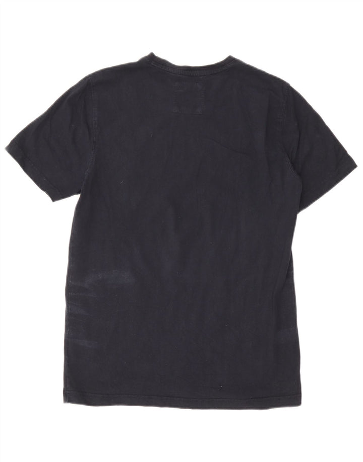 Crew Clothing T-shirt da uomo Top in cotone blu navy medio