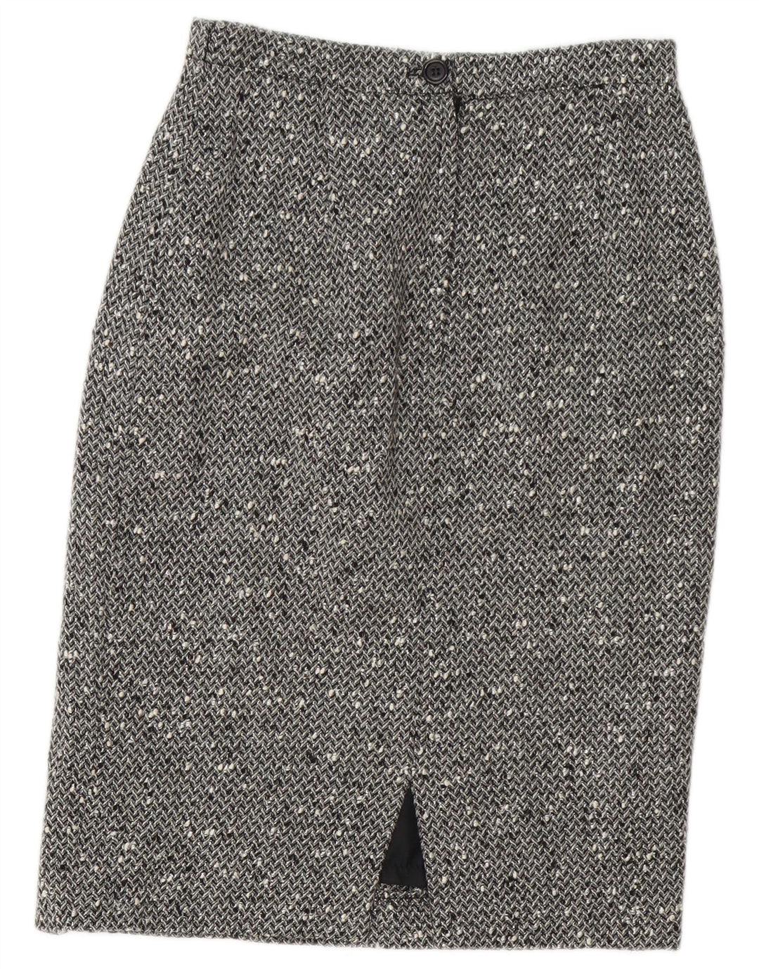 Set gonna chic da donna in 2 pezzi a 3 bottoni IT 42 medio W28 grigio screziato