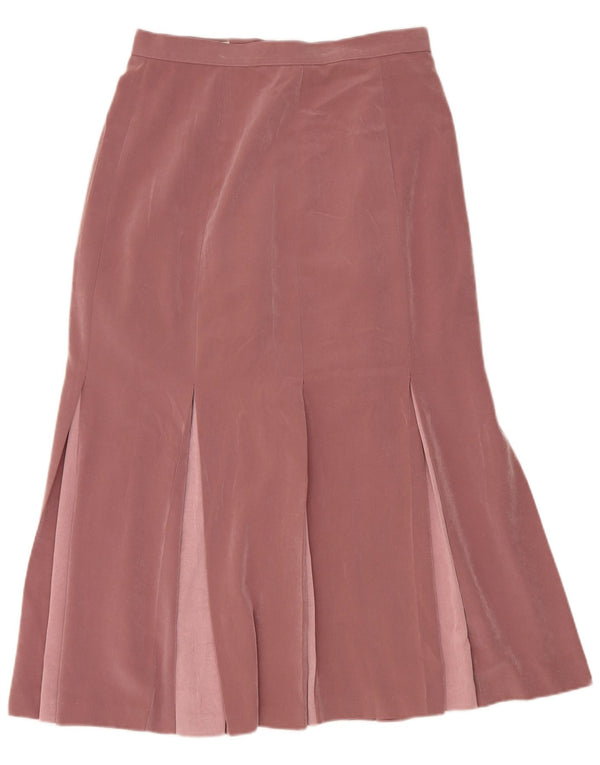 Gonna a trapezio plissettata da donna Jaques Vert UK 14 media W28 color block rosa