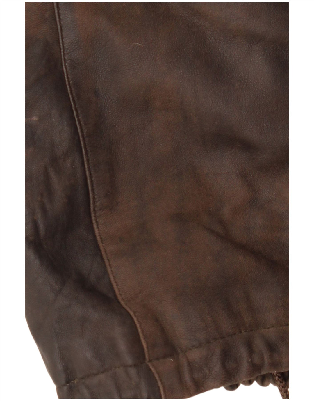 Cappotto in pelle con cappuccio da donna VINTAGE EU 38 Pelle marrone medio