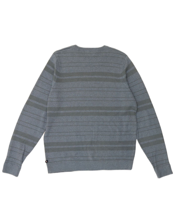 Maglione maglione girocollo da uomo Marks & Spencer blu Harbour a righe medie