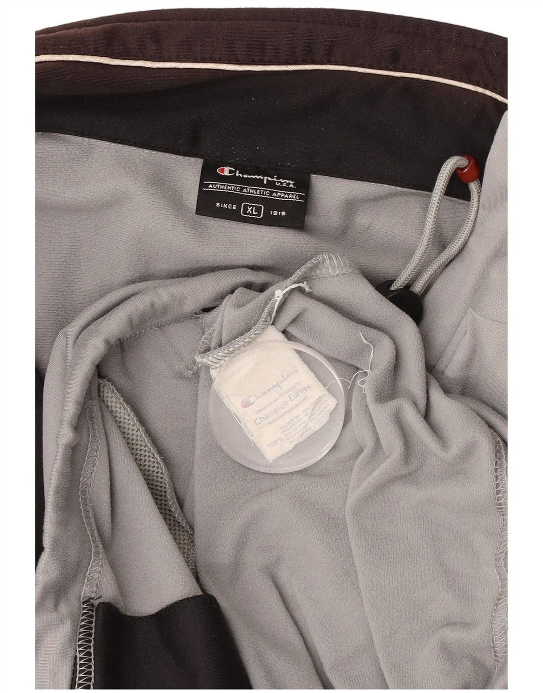 Giacca da tuta da uomo Champion XL in poliestere grigio