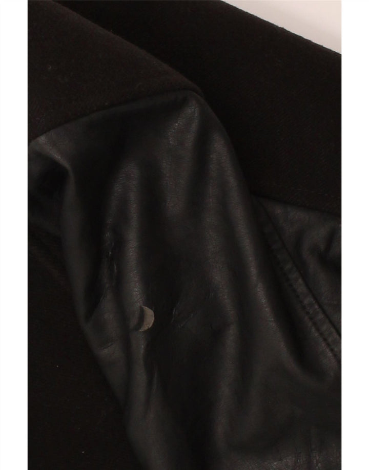 HOLLISTER Mens Varsity Jacket UK 36 Small Black Polyester Vintage Hollister and Second-Hand Hollister from Messina Hembry 