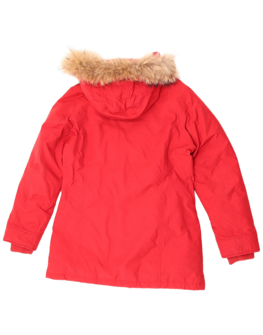 Giacca imbottita con cappuccio da donna Rifle UK 14 cotone rosso medio