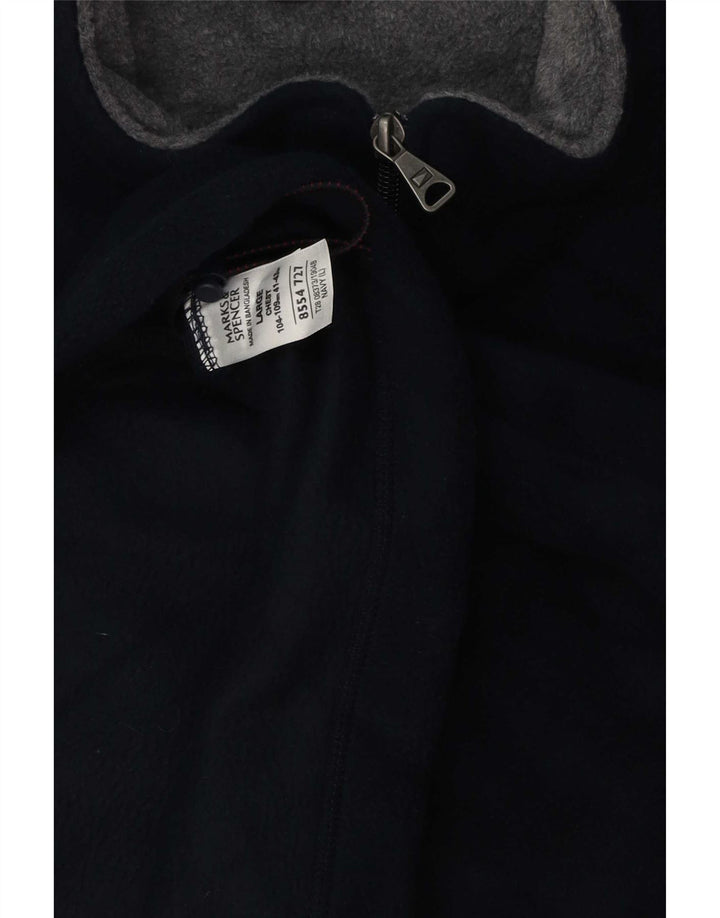 Giacca in pile da uomo Marks & Spencer UK 40 grande poliestere blu navy