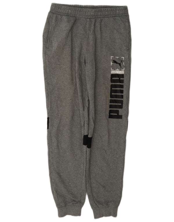 Pantaloni da tuta con grafica Puma da ragazzo, pantaloni da jogging, 13-14 anni, colore grigio
