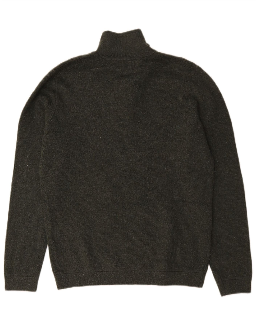 Maglione da uomo con zip e collo Superdry in lana merino kaki media