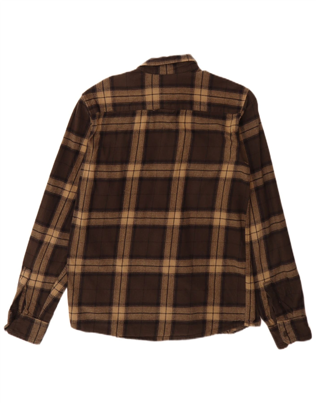 Dickies Camicia da uomo in flanella di cotone a quadri marroni piccoli