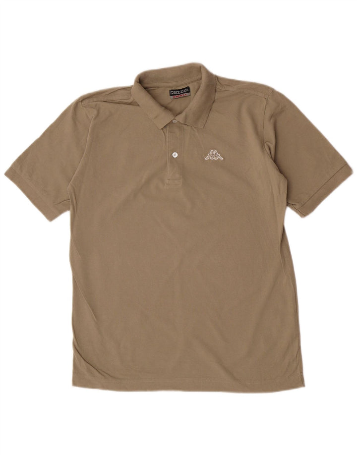 Polo Uomo Kappa Small Beige In Cotone