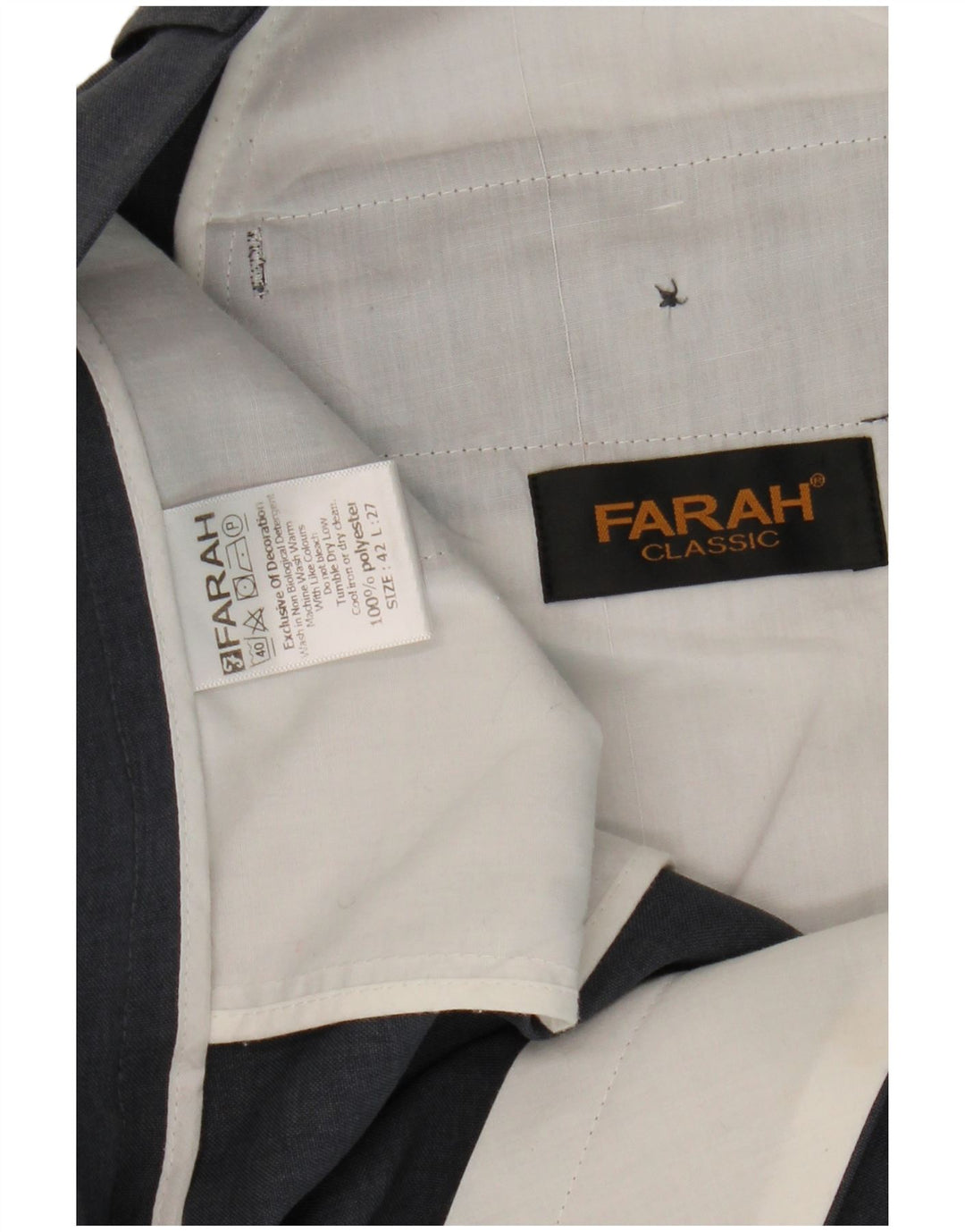 Pantaloni corti dritti da uomo Farah W42 L27 poliestere grigio