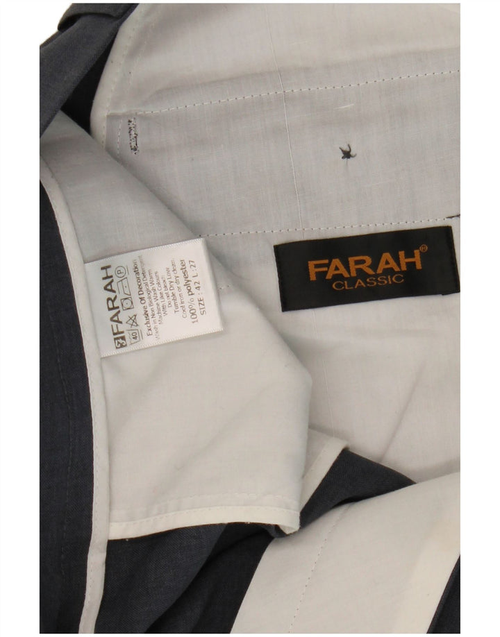Pantaloni corti dritti da uomo Farah W42 L27 poliestere grigio