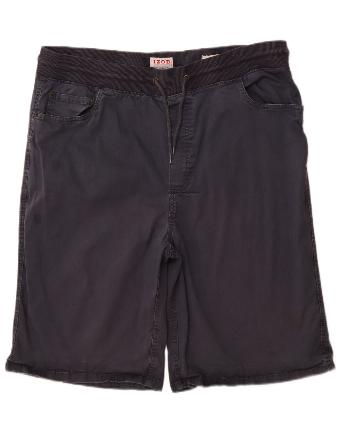 IZOD Mens Regular Fit Shorts W42 2XL  Navy Blue Cotton
