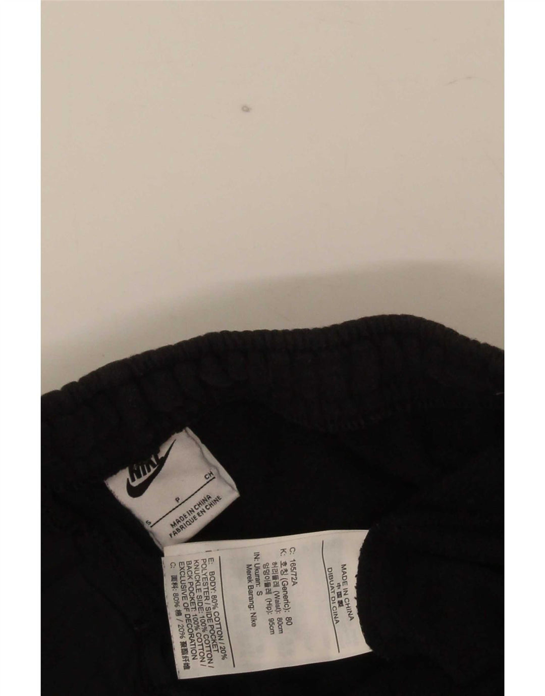Pantaloni da tuta da uomo Nike Joggers piccoli in cotone nero