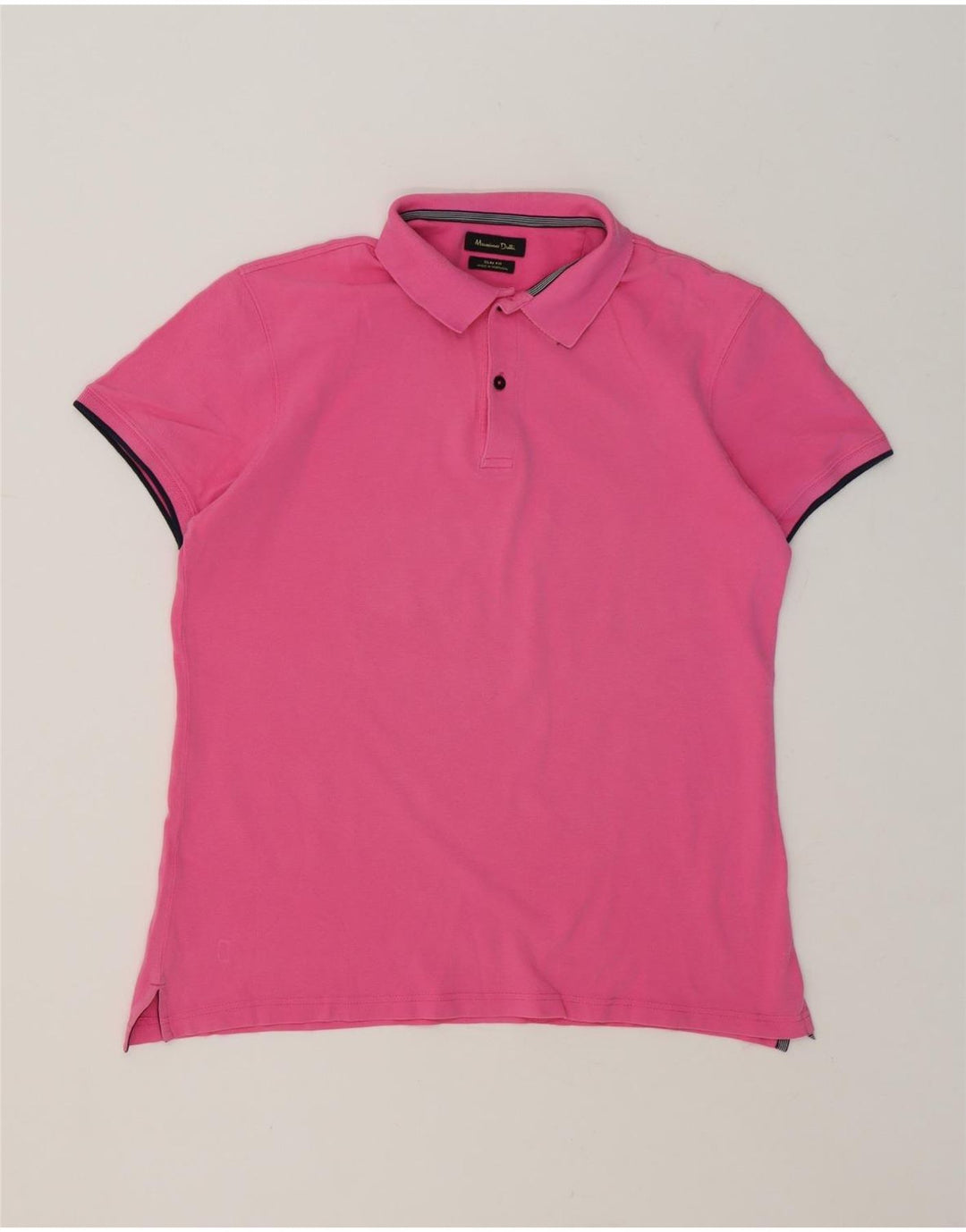 Polo da uomo slim fit Massimo Dutti grande rosa