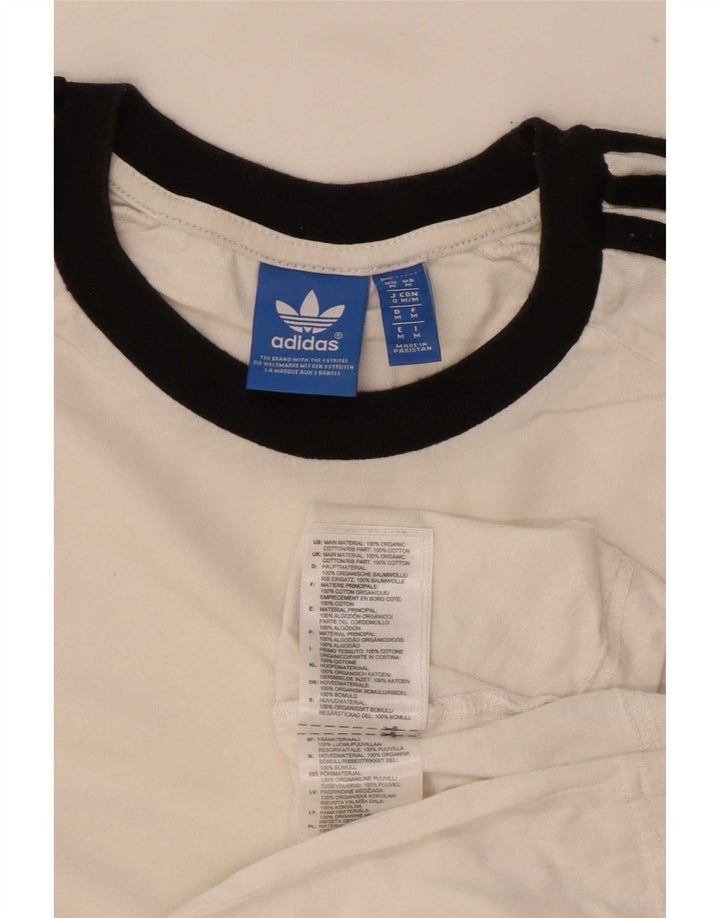 T-shirt da uomo Adidas Top in cotone bianco medio