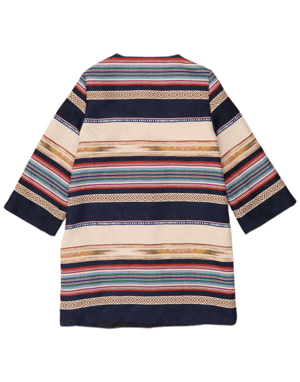 Soprabito da donna Christopher Wren UK 12 Medio blu navy retrò geometrico