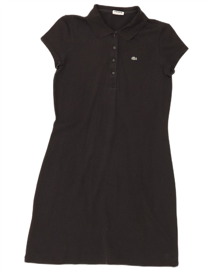 Abito polo da donna Lacoste taglia 42 grande in cotone nero