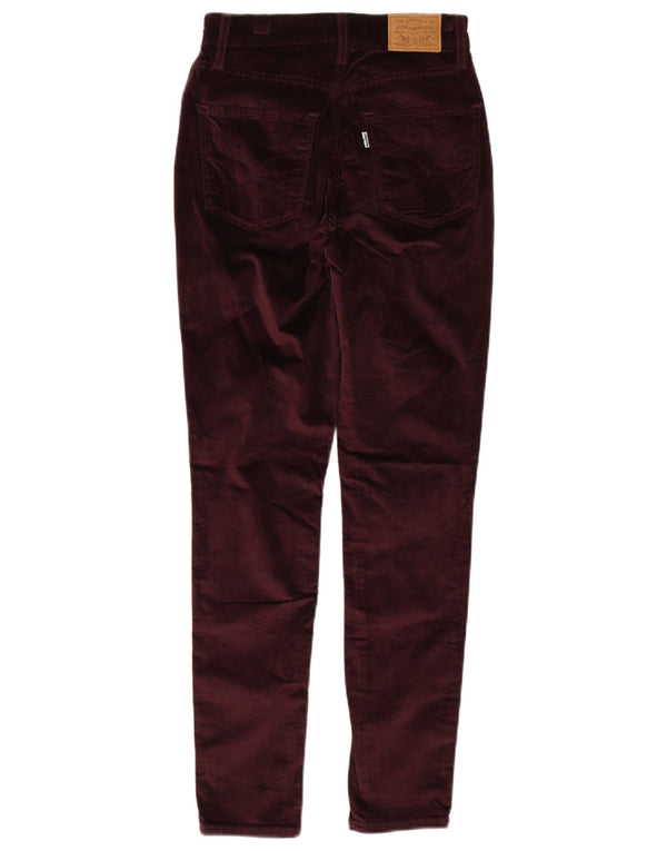 Levi's Donna 721 Pantaloni skinny casual a vita alta W26 L28 Cotone bordeaux