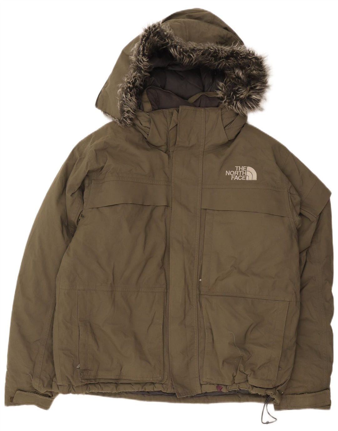 Giacca imbottita con cappuccio da uomo The North Face UK 38 nylon kaki medio