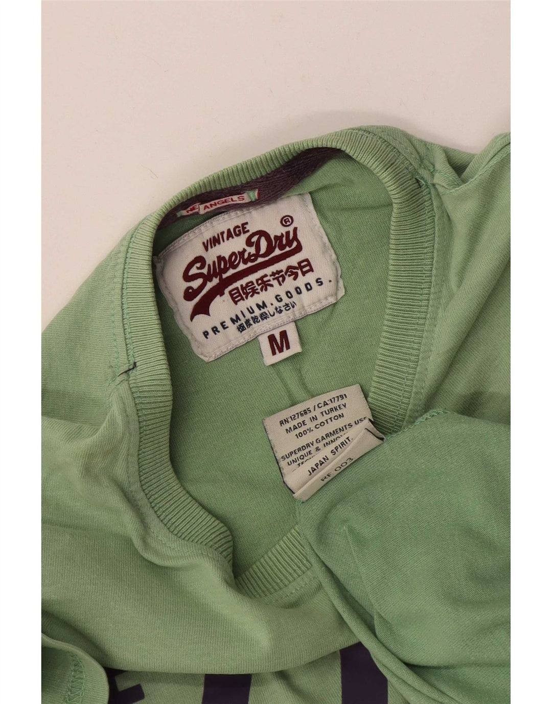 T-shirt grafica da uomo Superdry Top in cotone verde medio