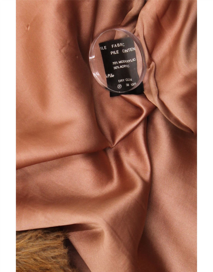 Giacca vintage da donna in pelliccia sintetica EU 38 Modacrile marrone medio