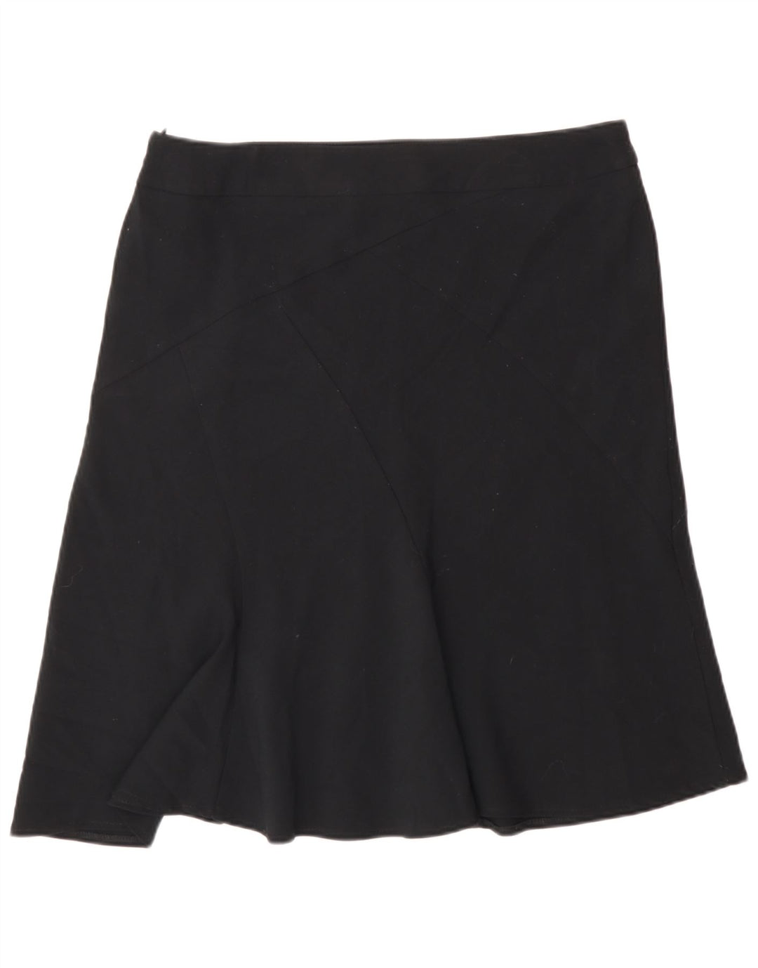 Gonna a trapezio da donna Marks & Spencer UK 14 grande W32 poliestere nero