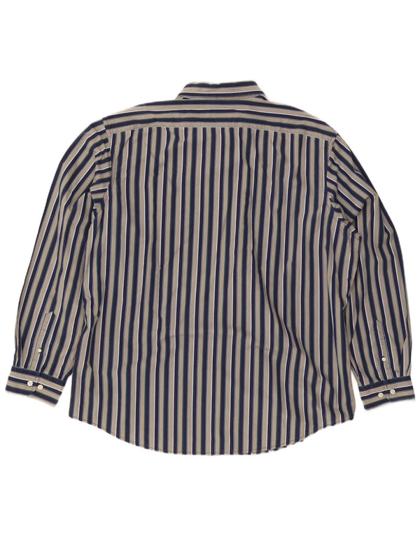 Gap Camicia da uomo vestibilità classica taglia 18 1/2 2XL cotone a righe multicolore