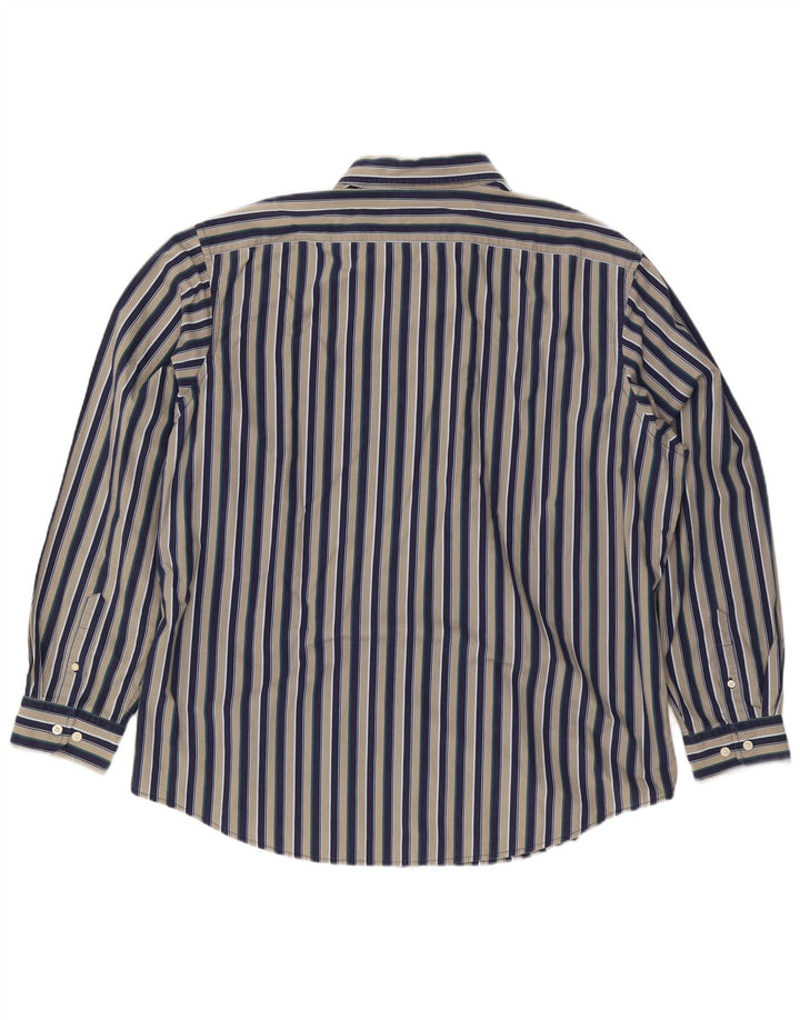 Gap Camicia da uomo vestibilità classica taglia 18 1/2 2XL cotone a righe multicolore