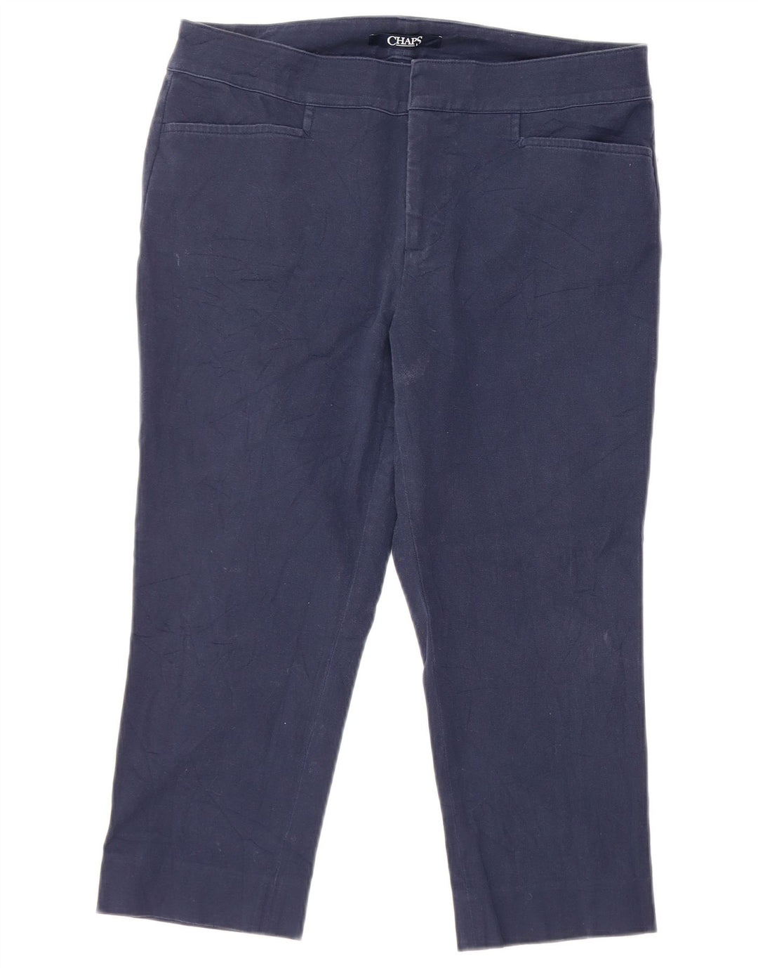 Pantaloni capri dritti da donna Chaps US 8 medi W32 L20 cotone blu