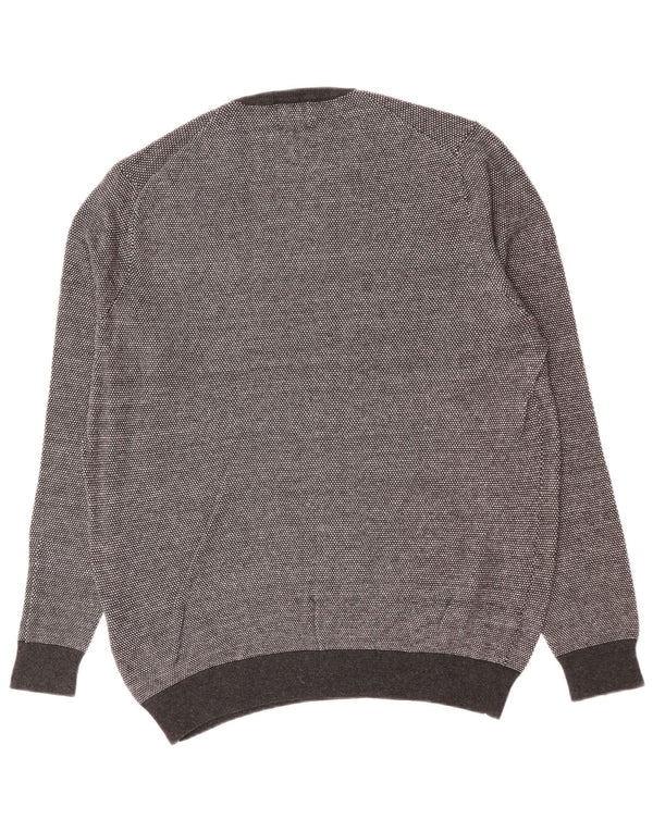 Maglione maglione girocollo da uomo SUPERDRY 2XL cotone grigio