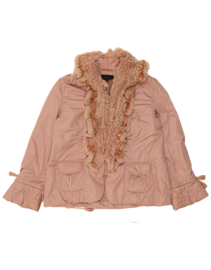 Giubbotto bomber da donna Luisa Spagnoli UK 16 Large Rosa Poliammide