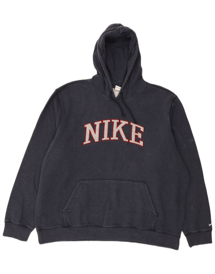 Felpa con cappuccio grafica Nike da uomo 2XL blu navy