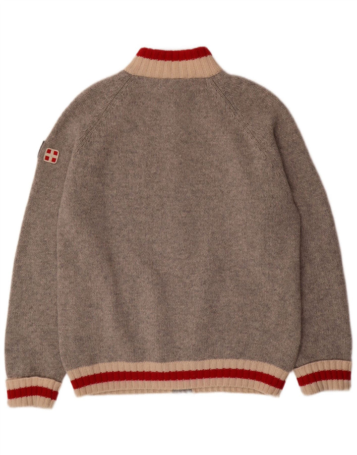 MC NEAL Maglione cardigan da uomo 2XL Lana grigia