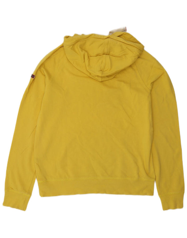 Maglione con cappuccio grafico da uomo Napapijri in cotone giallo medio
