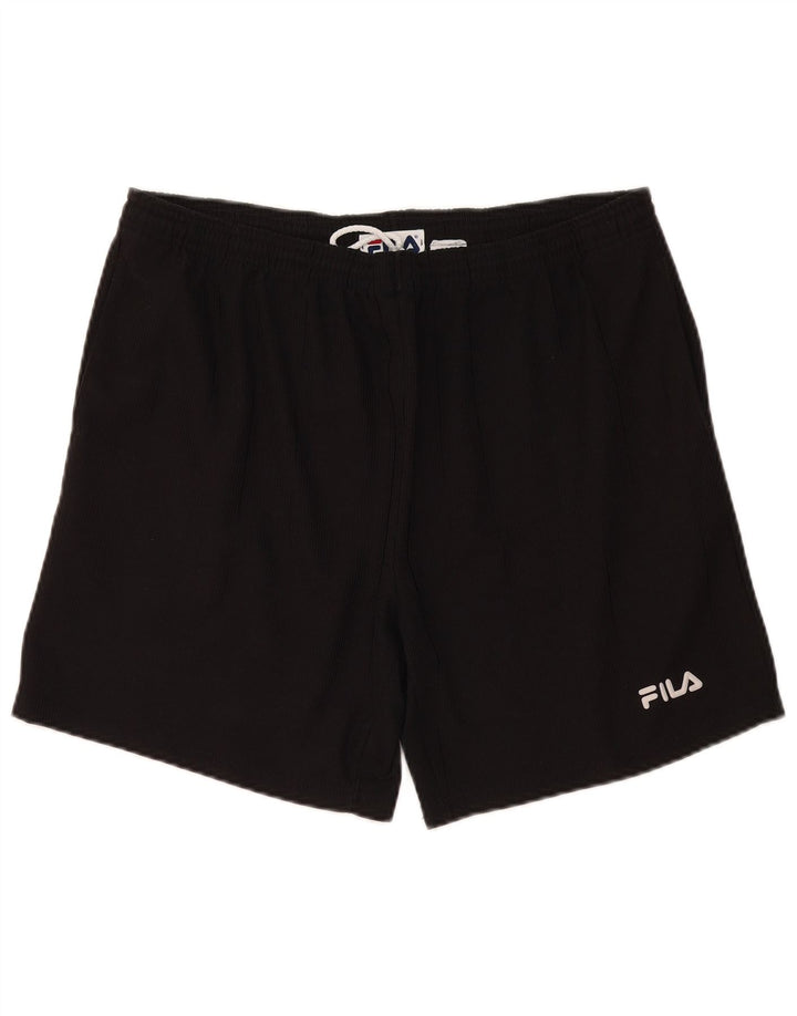 Pantaloncini sportivi da uomo Fila poliestere medio nero