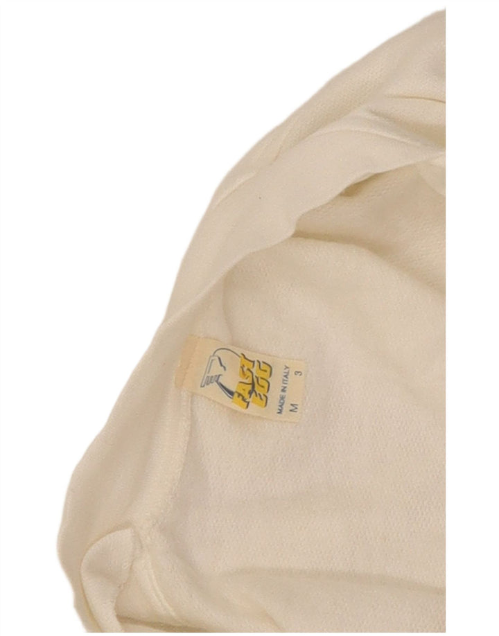 Giacca da ginnastica vintage da uomo in cotone bianco medio